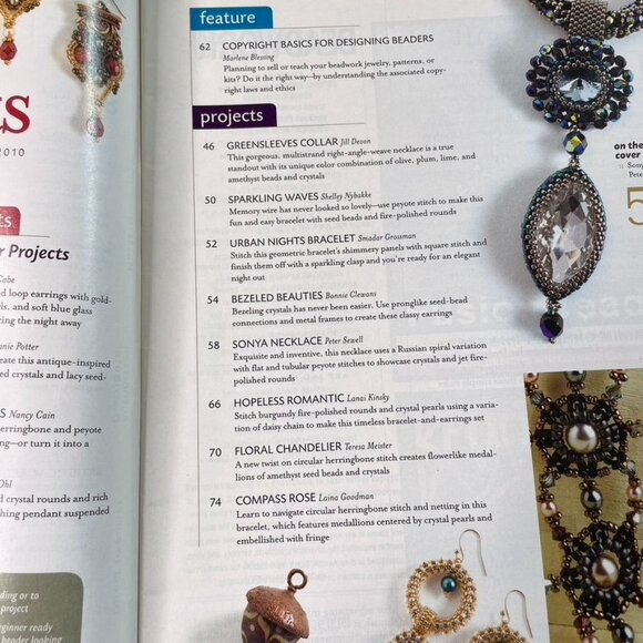 Beadwork Magazine Jewelry Crafting Book u Oct Nov 2010 Vol 13 No 6 - Picture 4 of 7